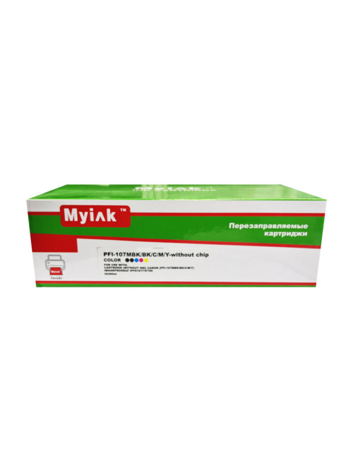 Картриджи (БЕЗ ЧЕРНИЛ) ПЗК (PFI-107MBK/BK/C/M/Y) для CANON imageProGRAF iPF670/770/780, without chip, 5шт MyInk