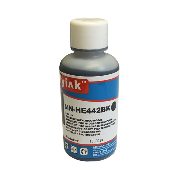 Чернила для hp (178/920/655/932/934/940/950/ gt51/ gt52/ gt53) cb316/cb321  (100мл, black,pigment) hi-bk442 everbrite™ myink