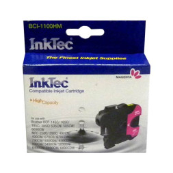 Картридж для Brother DCP-145C/6690CW/MFC-250C/990C (LC1100M) Magenta InkTec