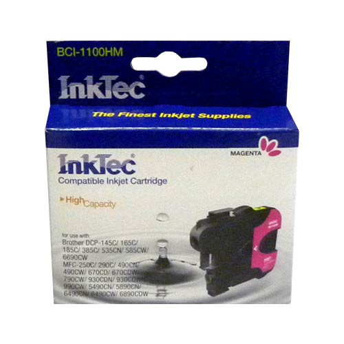 Картридж для Brother DCP-145C/6690CW/MFC-250C/990C (LC1100M) Magenta InkTec