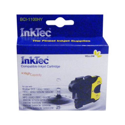 Картридж для Brother DCP-145C/6690CW/MFC-250C/990C (LC1100Y) Yellow  InkTec
