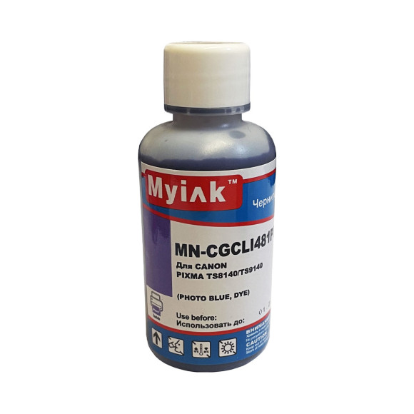 Чернила для CANON ( CLI-481PB) PIXMA TS8140, TS8240, TS8340, TS9140 (100мл,Photo blue Dye) MyInk