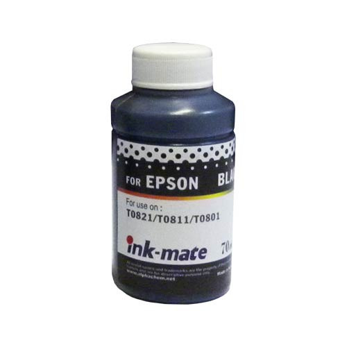 Чернила для epson (t0821 /t0811/t0801) st photo r270/390/rx590/t50/p50 (70мл, black, dye) eim-290a  ink-mate