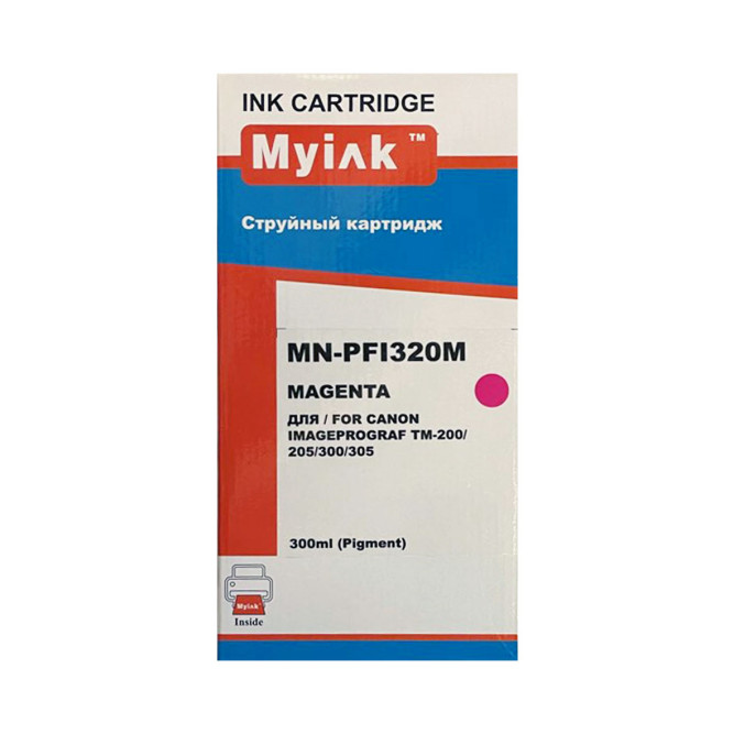 Картридж для CANON  PFI-320M TM-200/205/300/305 Magenta (300ml, Pigment) MyInk