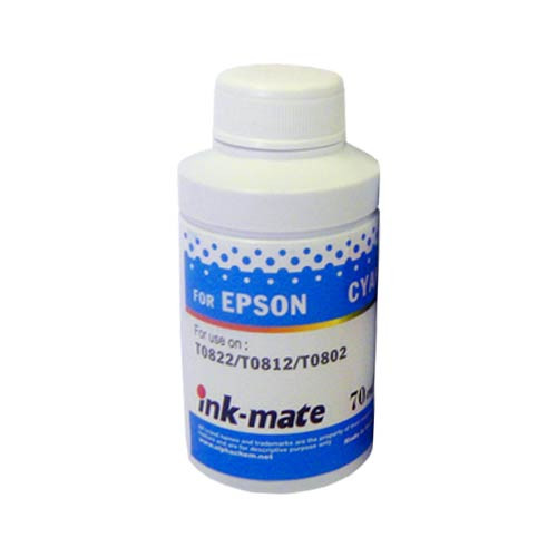 Чернила для EPSON (T0822/T0812/T0802) St Photo R270/390/RX590/T50/P50 (70мл, cyan, Dye) EIM-290C Ink-Mate