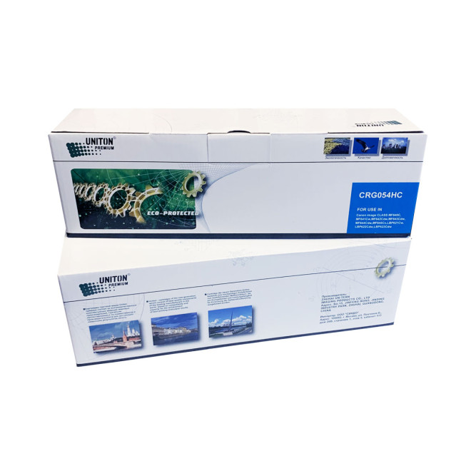 Картридж для CANON LBP-621/ 623, MF641/643/645 Cartridge 054H C синий (2,3K) UNITON Premium GREEN LINE (Eco Protected)