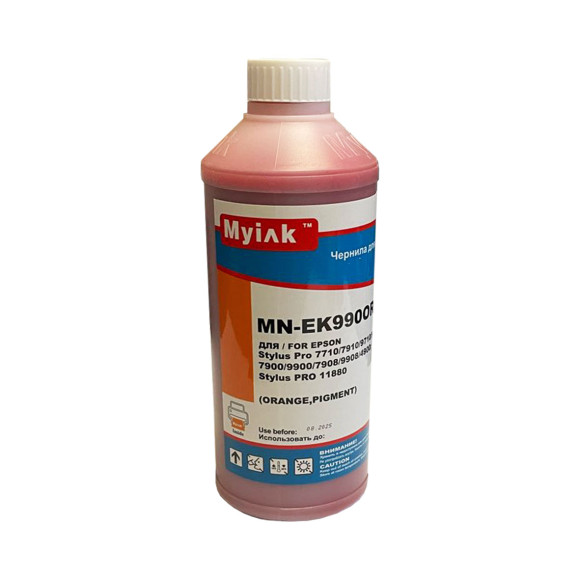 Чернила для  EPSON St Pro 4900, 7900, 9900, WT7900, SureColor SC-P7000, SC-P9000, SC-P5000 (1л, orange Pigment) EK990OR  MyInk