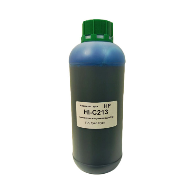 Чернила для HP (1л,cyan Dye) HI-C213 (Технологическая упаковка для СЦ)