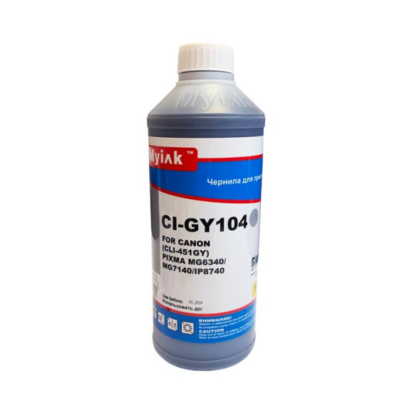 Чернила для canon cli-451gy (1л,grey dye) ci-gy104 gloria™ myink