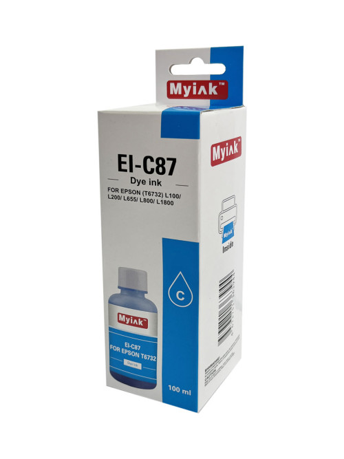 Чернила для EPSON (T6732) L100/L200/ L655/ L800/ L805/ L1800 (100мл, cyan Dye) EI-C87 Gloria™ MyInk