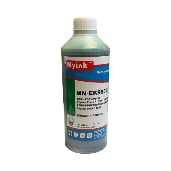 Чернила для  EPSON St Pro 4900, 7900, 9900, WT7900, SureColor SC-P7000, SC-P9000, SC-P5000 (1л, green Pigment) EK990G MyInk