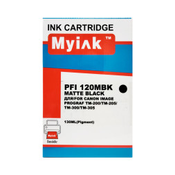 Картридж для CANON PFI-120MBk TM-200/205/300/305 Matte Black (130ml, Pigment) MyInk